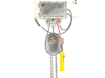 不銹鋼環(huán)鏈電葫蘆必須和不銹鋼小車搭配使用